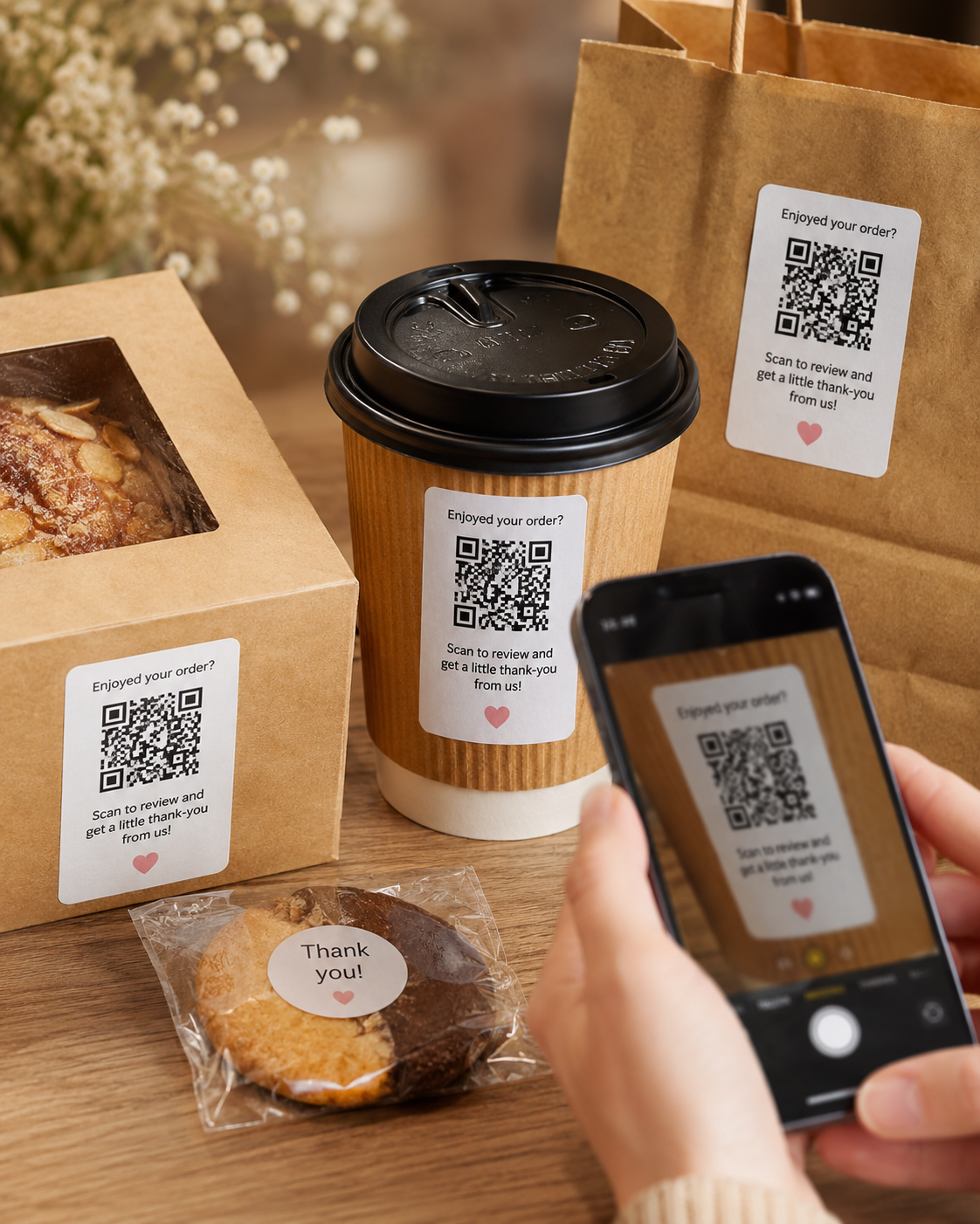 Product packaging QR sticker